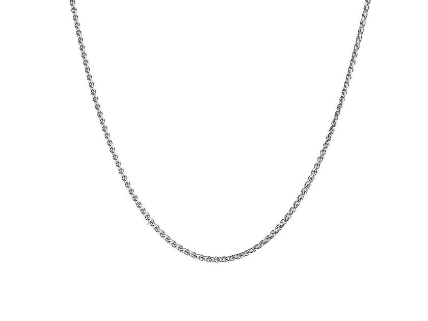 Halskette Zopfkette 18kt Weißgold 4,3g 440mm