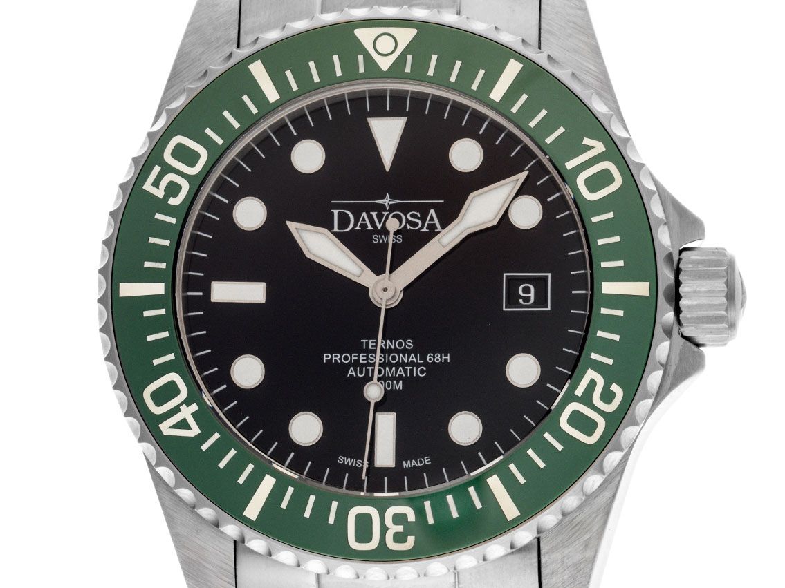 Davosa Ternos Professional 68H Stahl Automatik Armband Stahl 42mm Ref.161.538.70 Box&Pap. Full Set Neu