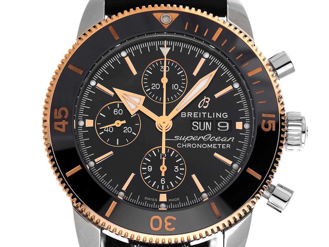 Breitling Superocean Héritage - Stahl / Rotgold - Armand Kautschuk 