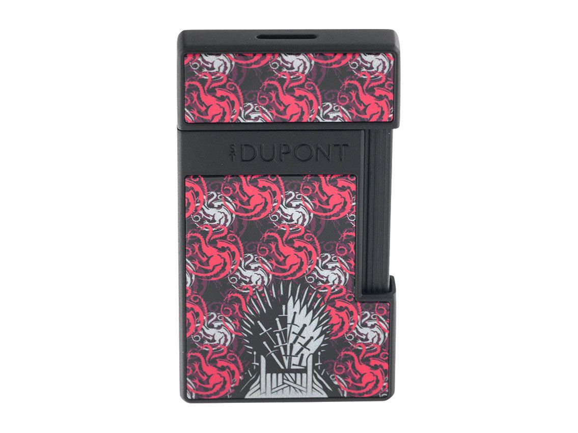 S.T. Dupont Feuerzeug Slimmy Game of Thrones Schwarz Rot Matt Ref.028112 Full Set 