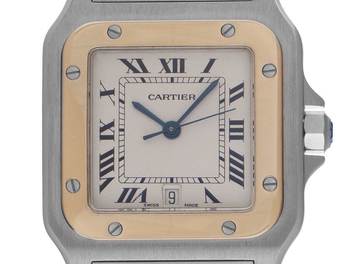 Cartier Santos Galbee GM Großes Modell Ref.1566 1998 Box&Beschreibung sehr gut Vintage 