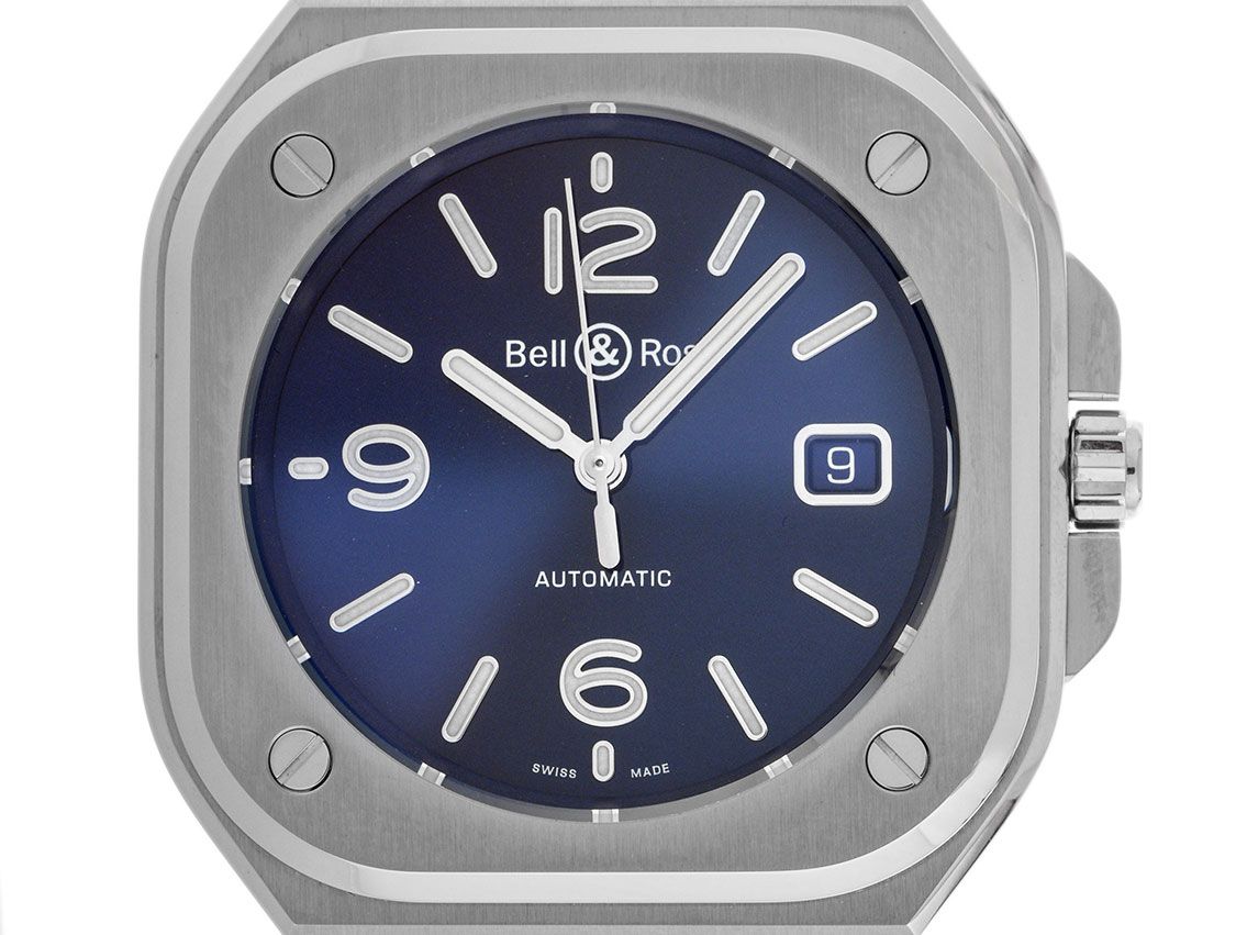 Bell & Ross BR 05 Blue Ref.BR05A-BLU-ST/SST 2024 Full Set Neu