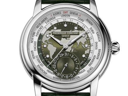 Frederique Constant Manufacture Classic Worldtimer Ref.FC-718KWM4H6 Full Set Neu