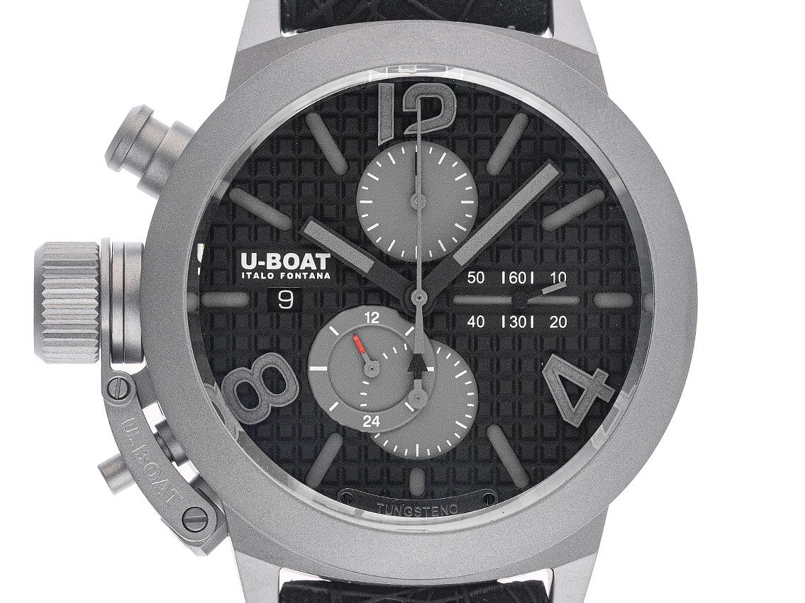 U-Boat Classico 45 Titanium Tungsten Black Ref.3004 Full Set Neu