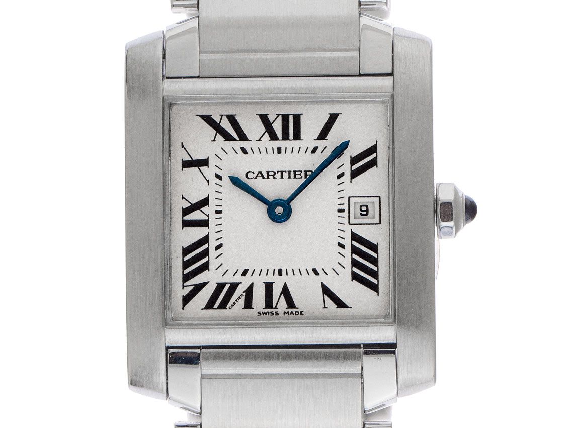 Cartier Tank Francaise MM Medium Modell Ref.2465 2006 original Box sehr gut Vintage 