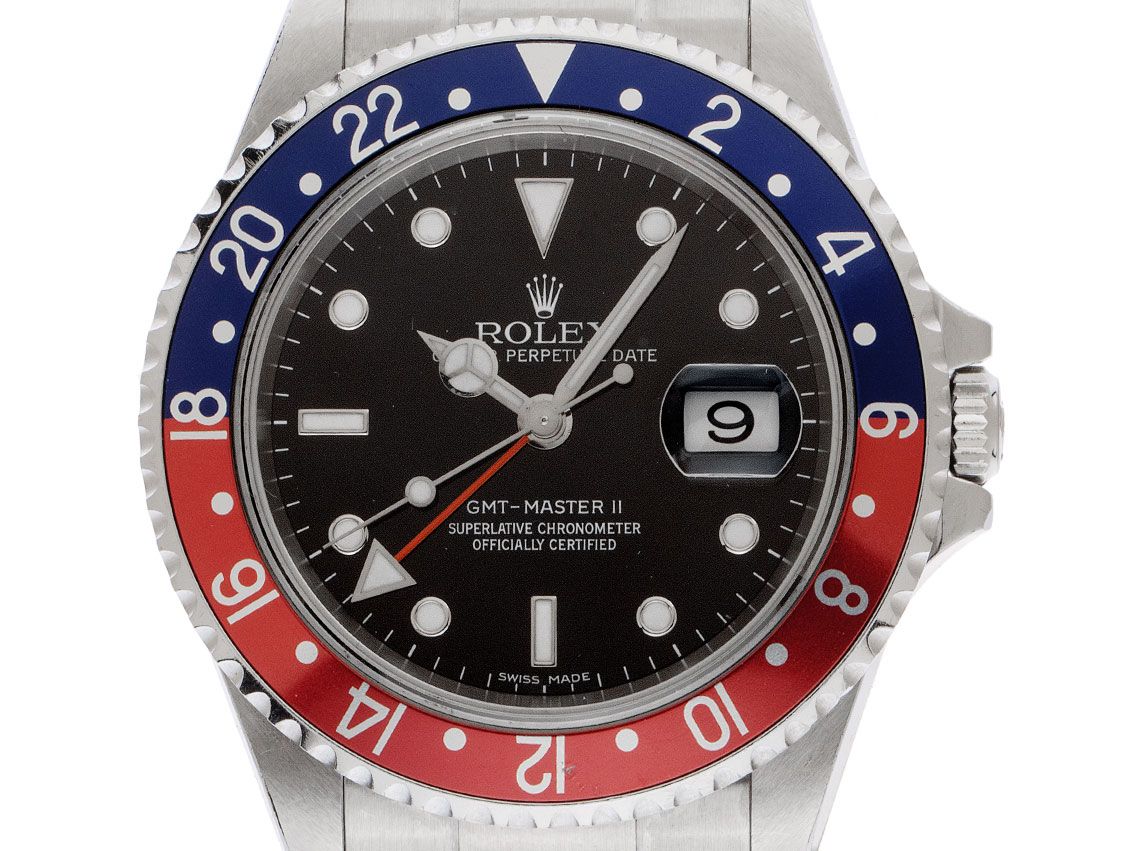 Rolex GMT Master II Pepsi No Hole Ref.16710 2006 Full Set Unpoliert Vintage 