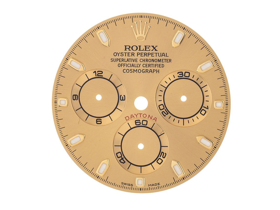 Rolex Zubehör - Zifferblatt Daytona Champagner 40mm Vintage Ref.116518 + 116523 + 116528