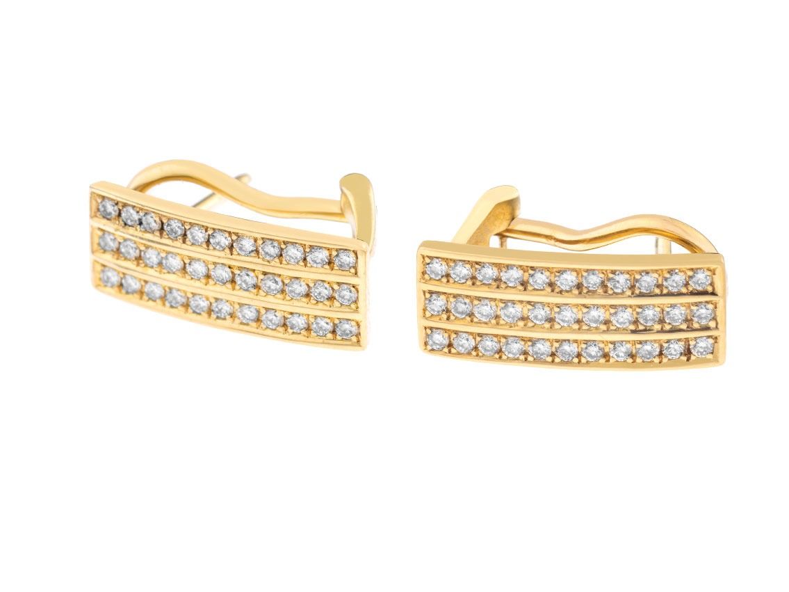 Ohrstecker 18kt Gelbgold 5,9g Diamanten 1,32ct 