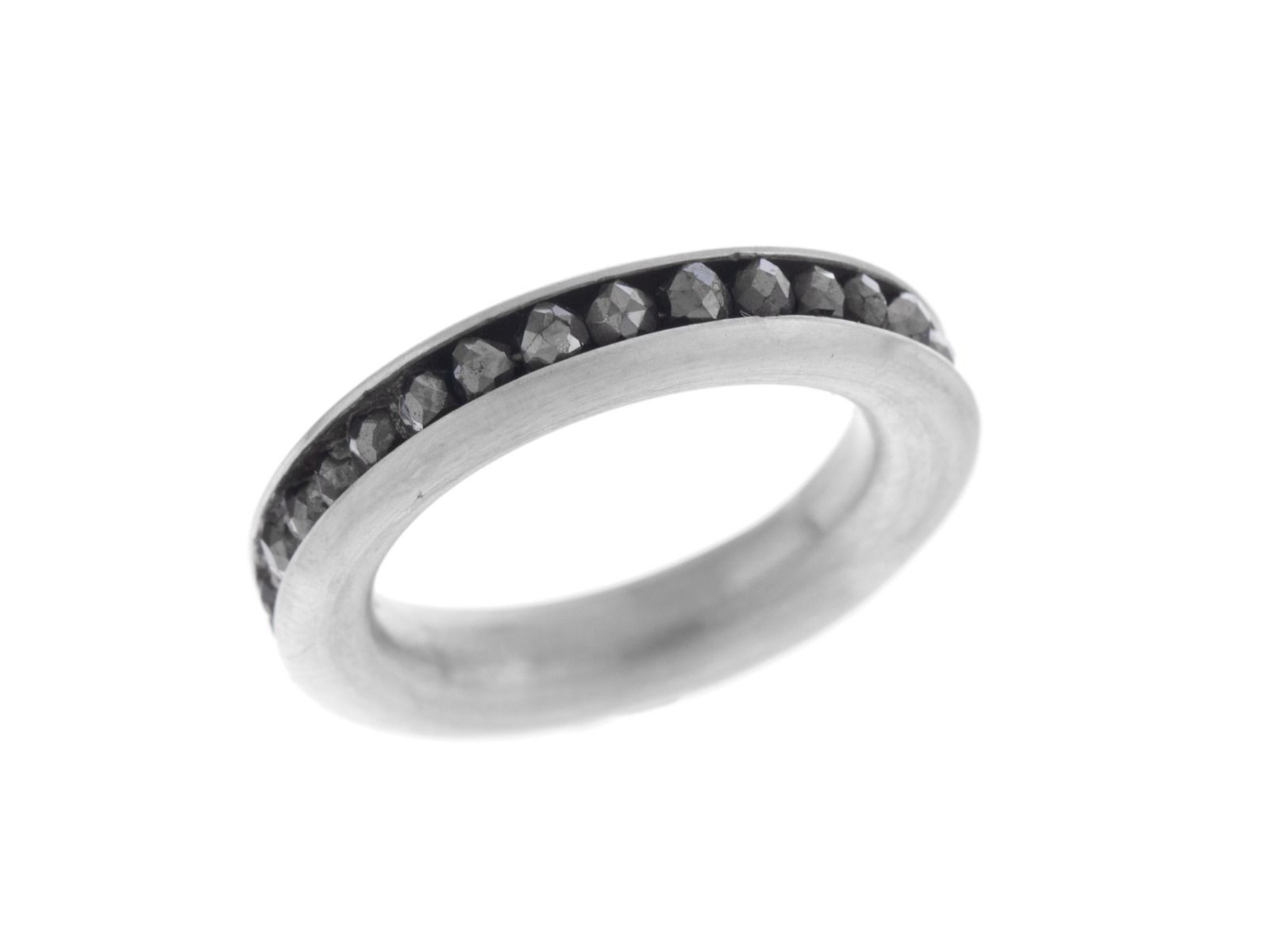 Ring 14kt Weißgold 5,5g Moissanite  