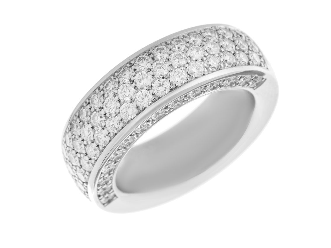Ring Memory Pavet 950 Platin 29g Diamanten 1,32ct 