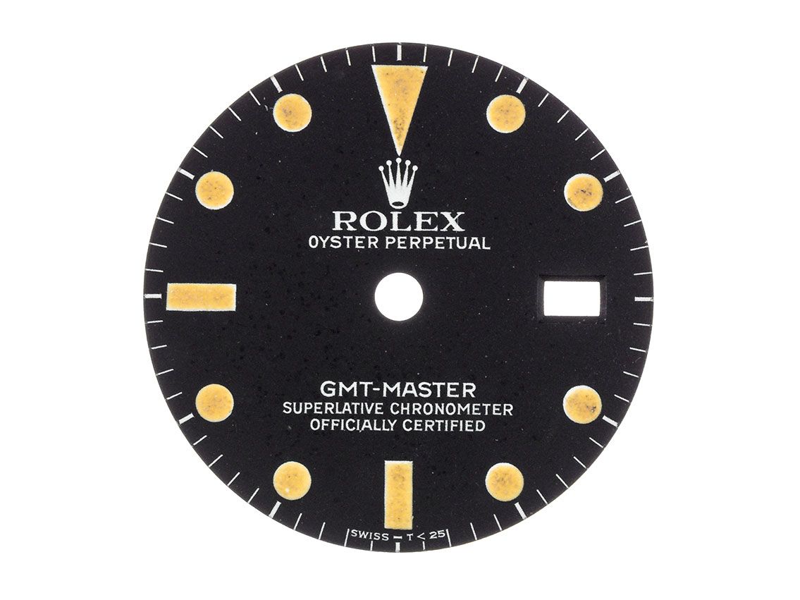 Rolex Zubehör - Zifferblatt GMT-Master Tritium Matt Black Dial 40mm Vintage Ref.1675