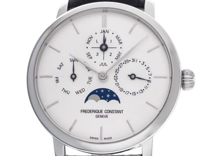 Frederique Constant Slimline Perpetual Calender Ref.FC-775S4S6 2022 Box&Beschreibung vie Neu Vintage