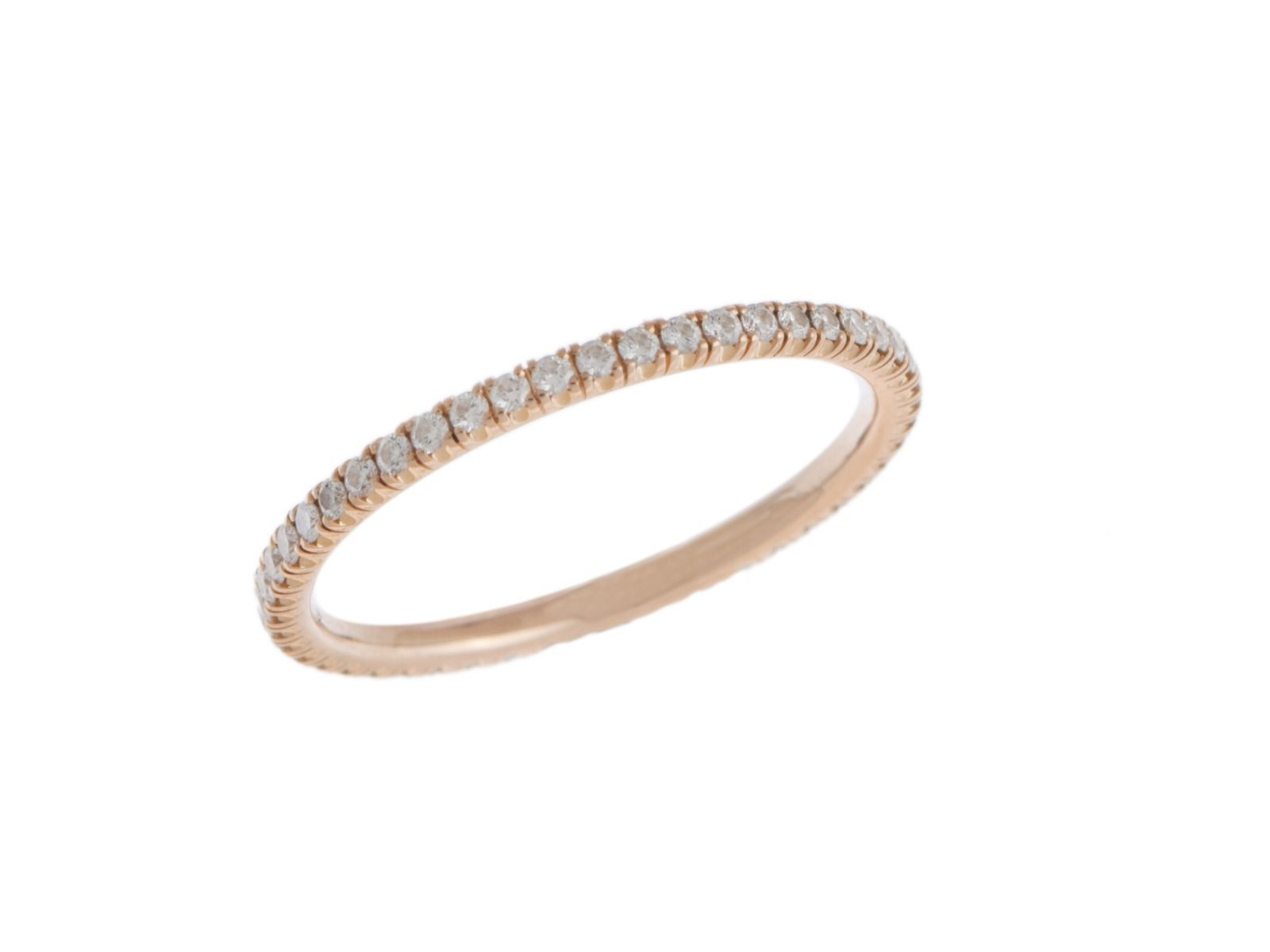 Cartier Ring Memory Eternity 18kt Roségold 1,8g Diamanten 0,22ct mit Box und Zertifikat