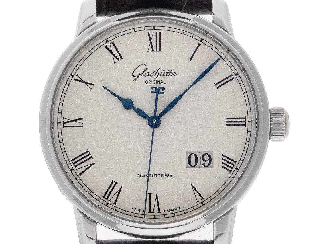 Glashütte Original Senator Panoramadatum Ref.1-00-03-32-42-04 2016 original Box wie Neu Vintage