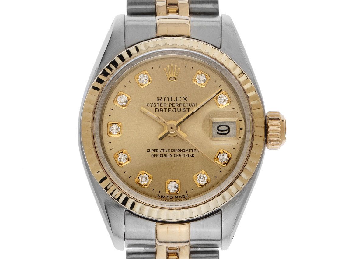 Rolex Datejust Diamanten Ref.6917 Bj.1974 Full Set sehr gut Vintage