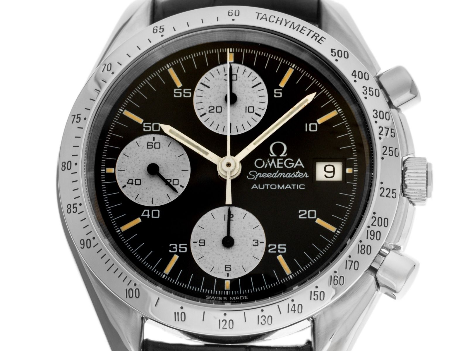 Omega Speedmaster Date Ref.1750.043 1995 Box sehr gut Vintage 