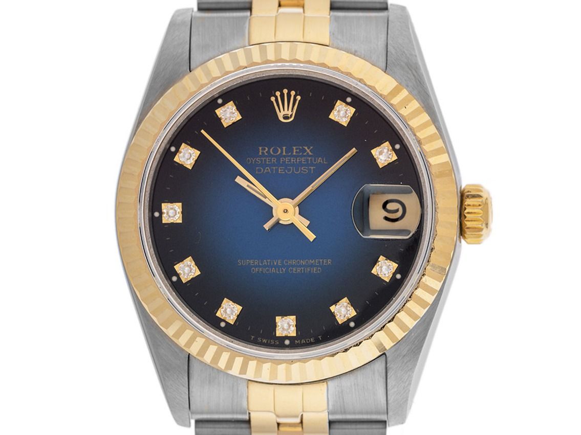 Rolex Datejust Medium Diamanten Ref.68273 1987 Full Set sehr gut Vintage
