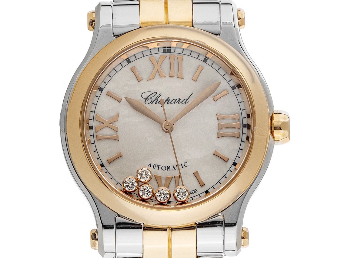 Chopard Happy Sport Diamanten Perlmutt Ref.278573-6019 2025 Full Set Ungetragen