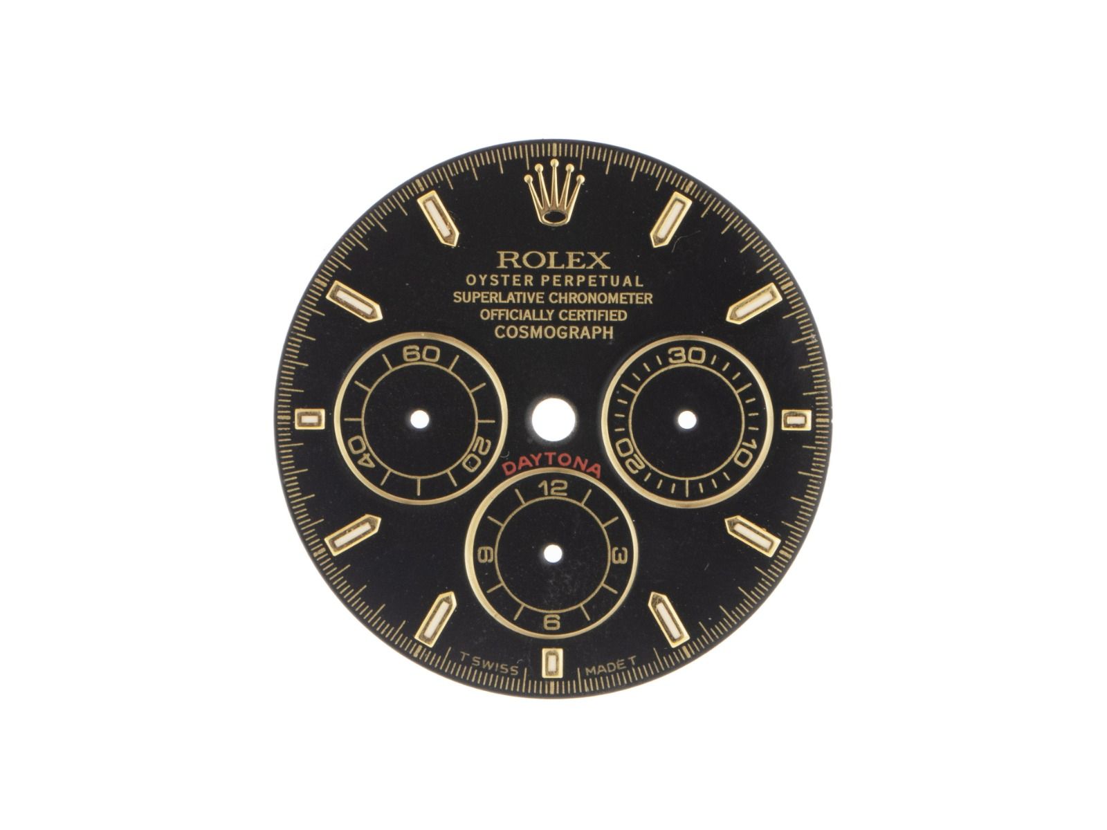 Rolex Zubehör - Zifferblatt Daytona Schwarz Gold 40mm Ref.116503 + 116523