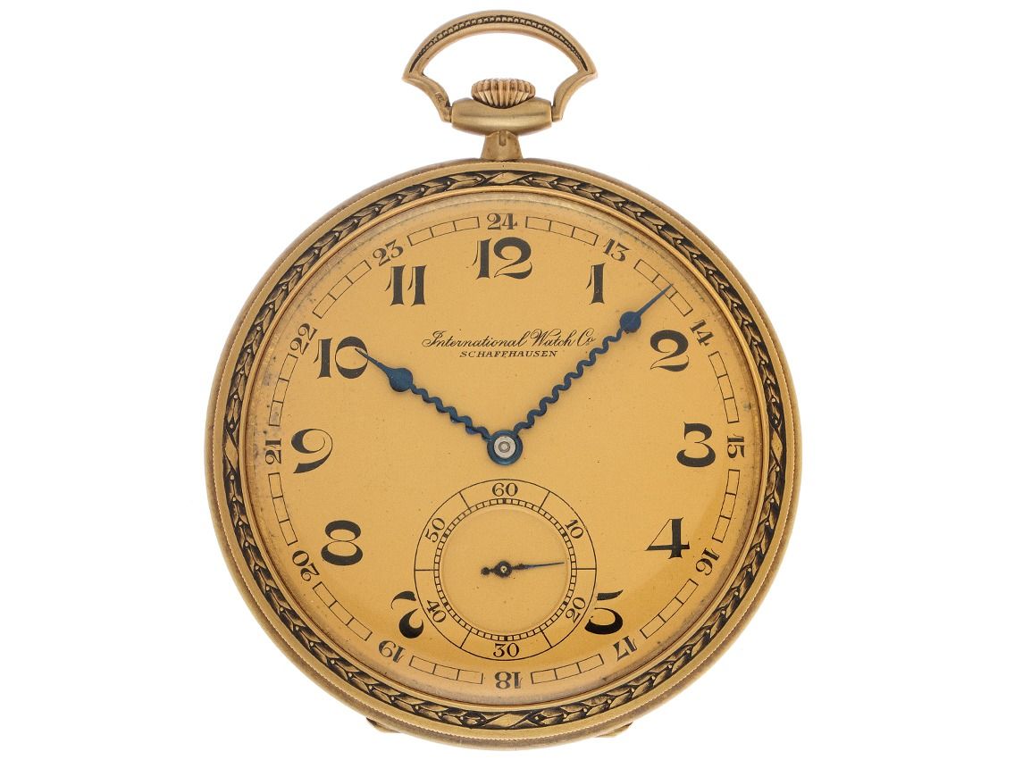 IWC Lepine Art Deco Taschenuhr 1929 Original Unpoliert Vintage