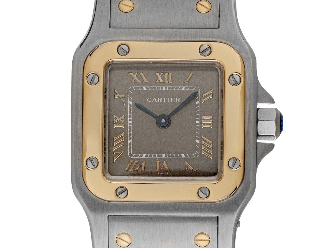 Cartier Santos Galbee Lady PM kleines Modell Ref.1057930 1991 Full Set sehr gut Vintage