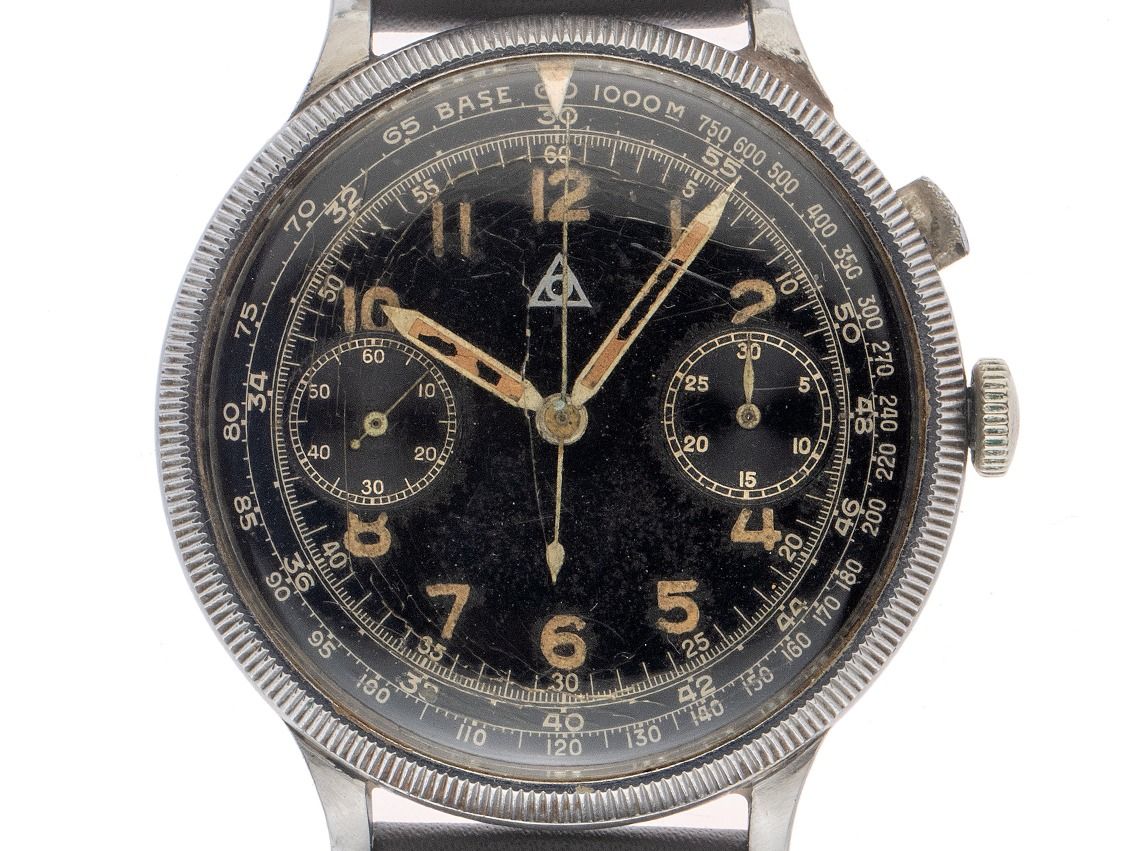 Alpina Eindrücker Chronograph Bi Compax Bj.1942 original Box gut Vintage