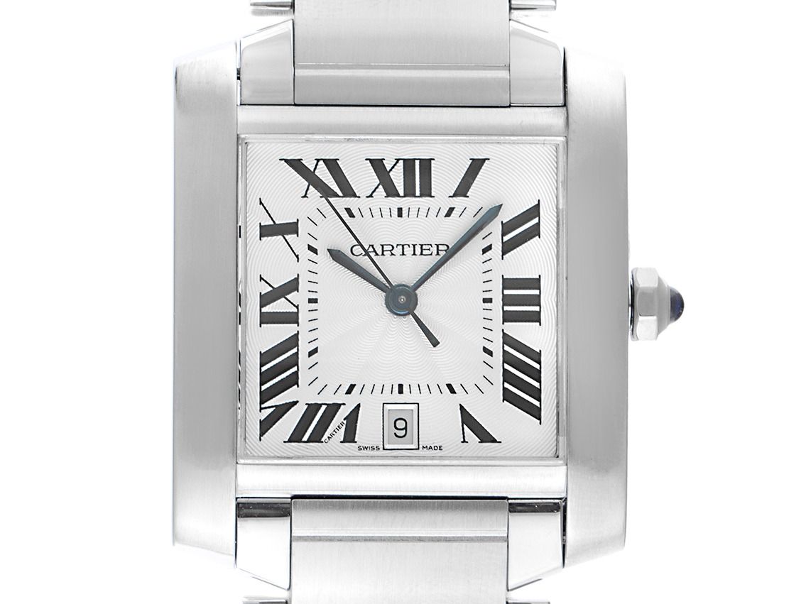 Cartier Tank Francaise GM Großes Modell Ref.2302 Bj.1996 Box&Beschreibung sehr gut Vintage