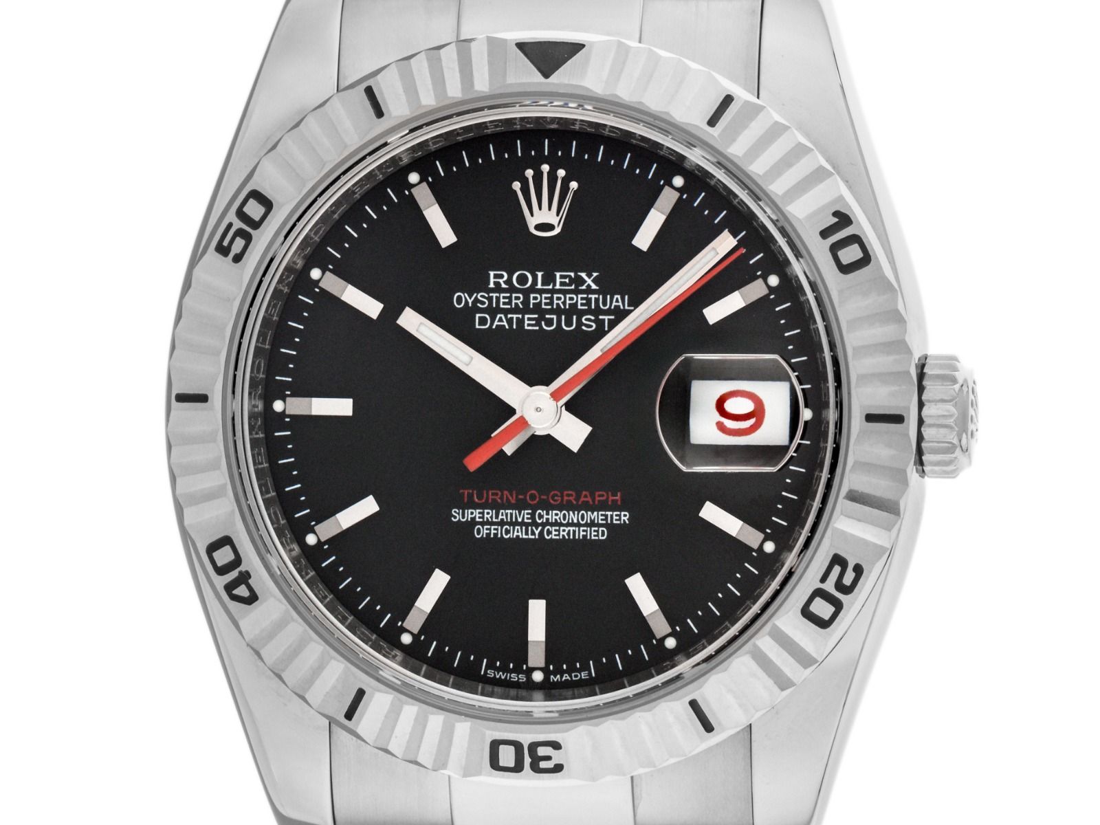 Rolex Datejust Turn-O-Graph Red Date Ref.116264 2012 Full Set sehr gut Vintage 