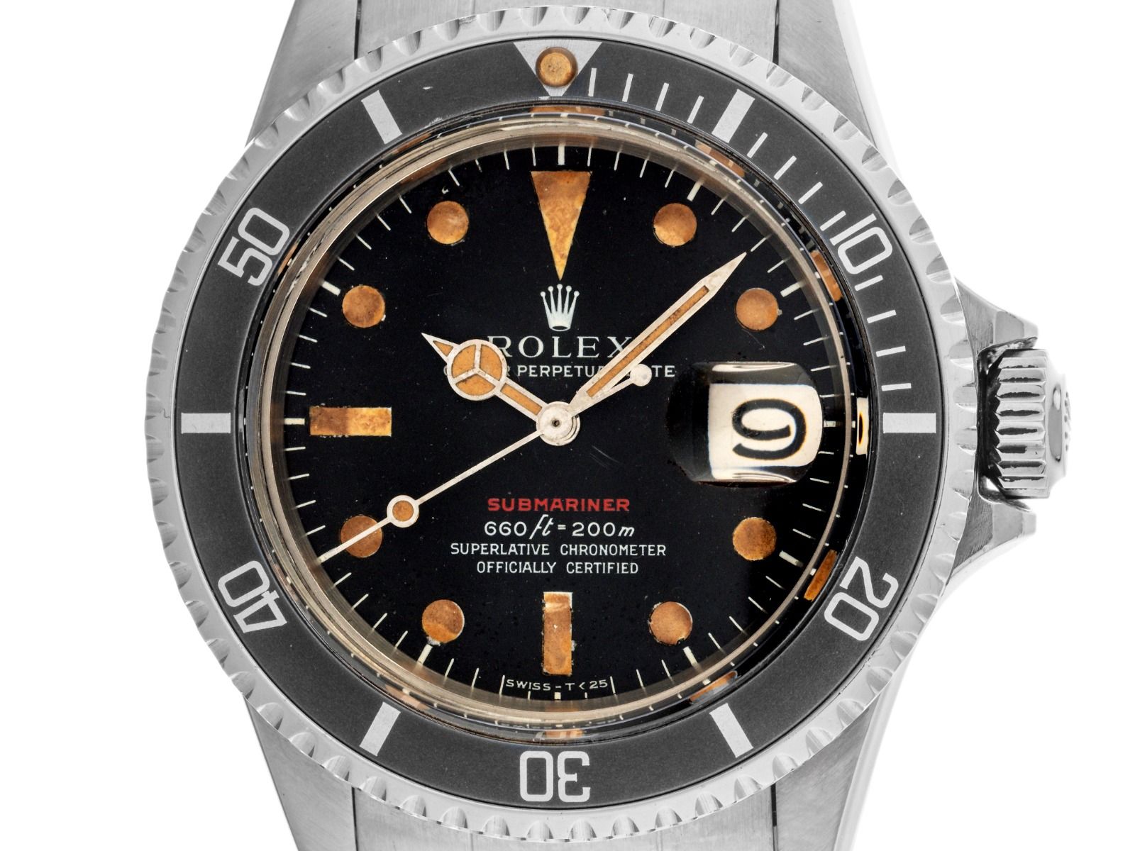 Rolex Submariner Date Redline Ref.1680 1970 Full Set Original Unpoliert