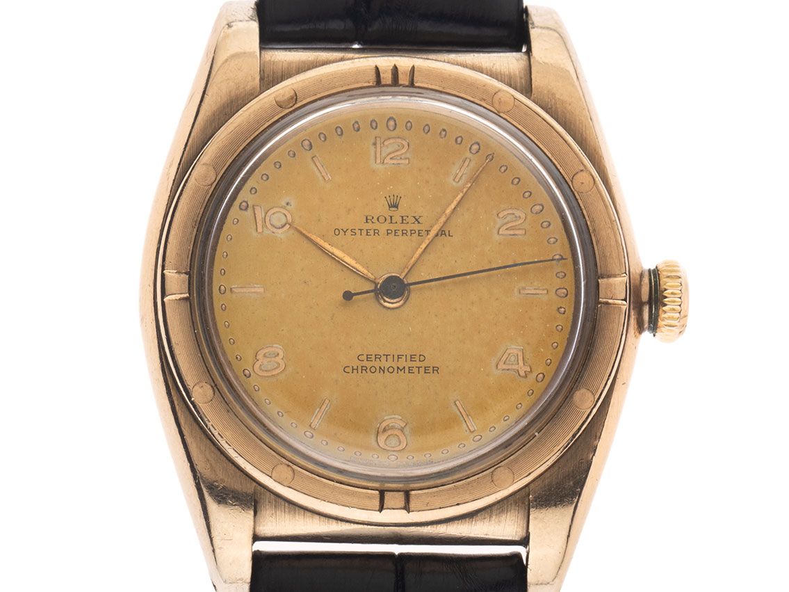 Rolex Oyster Perpetual Bubble Back Ref.3725 1960 original Box original unpoliert