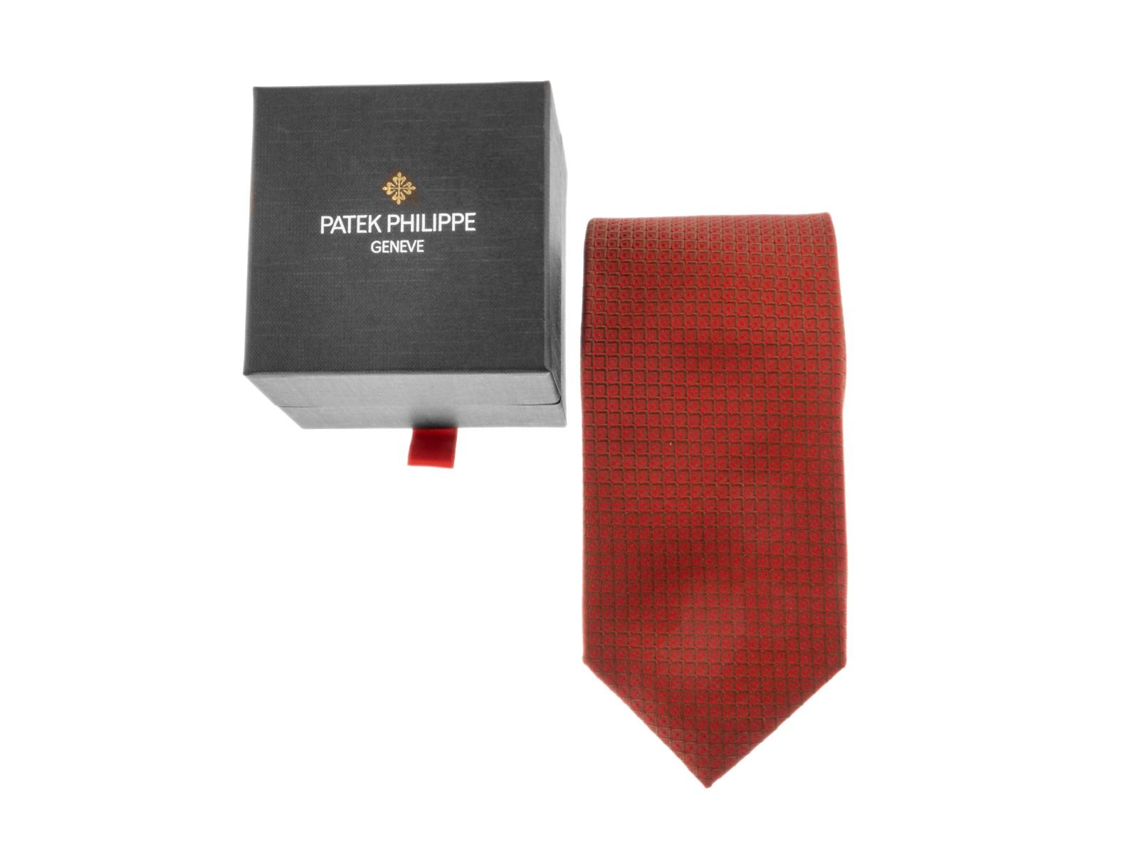 Patek Philippe Krawatte Rot Seide 152cm
