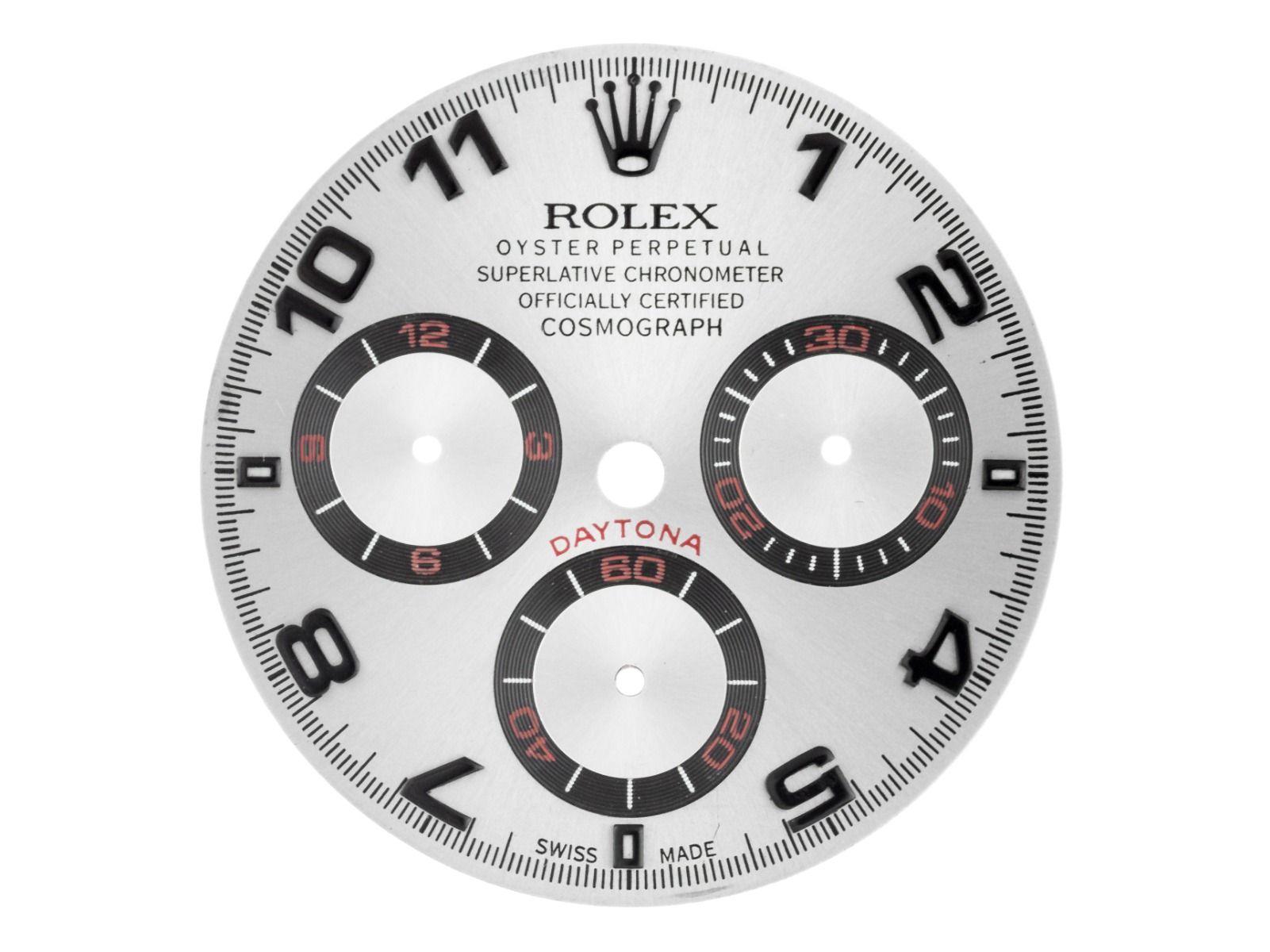 Rolex Zubehör - Zifferblatt Daytona Silver Racing Dial 40mm Vintage Ref.116509