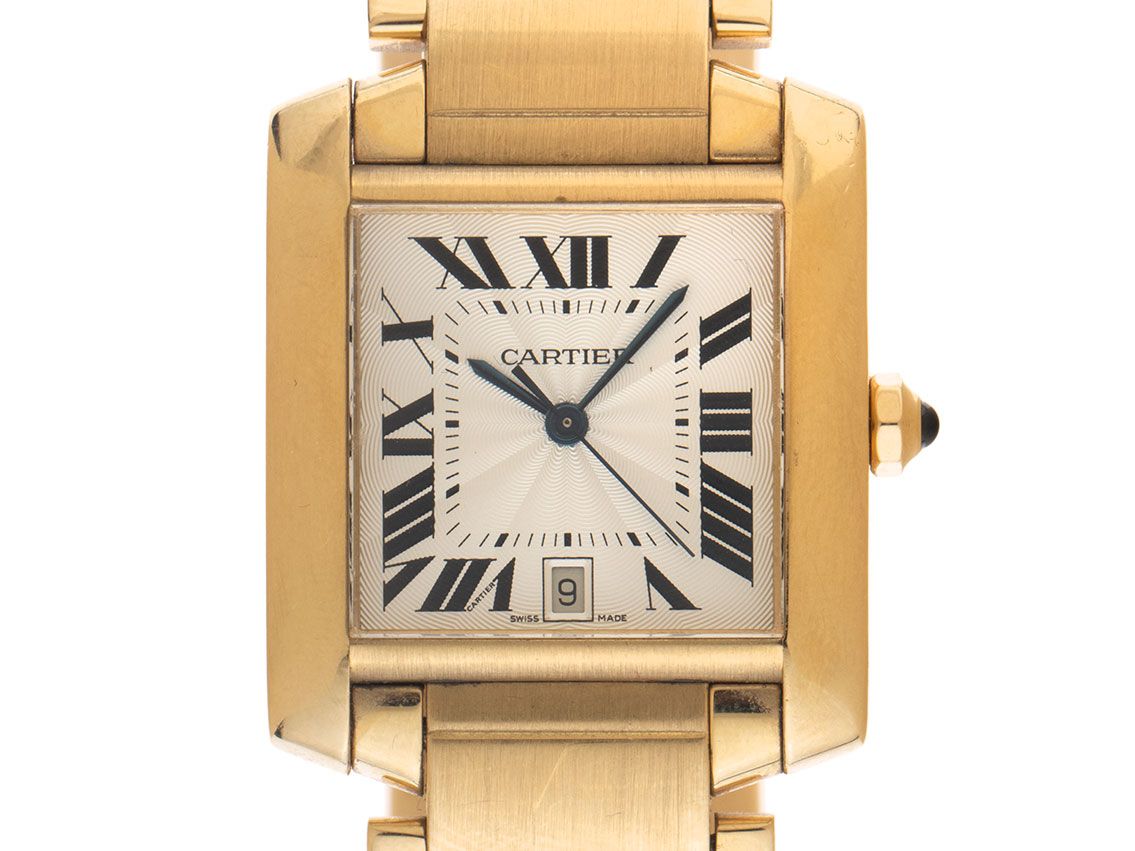 Cartier Tank Francaise GM Großes Modell Ref.2302 2009 Box&Bschreibung sehr gut Vintage