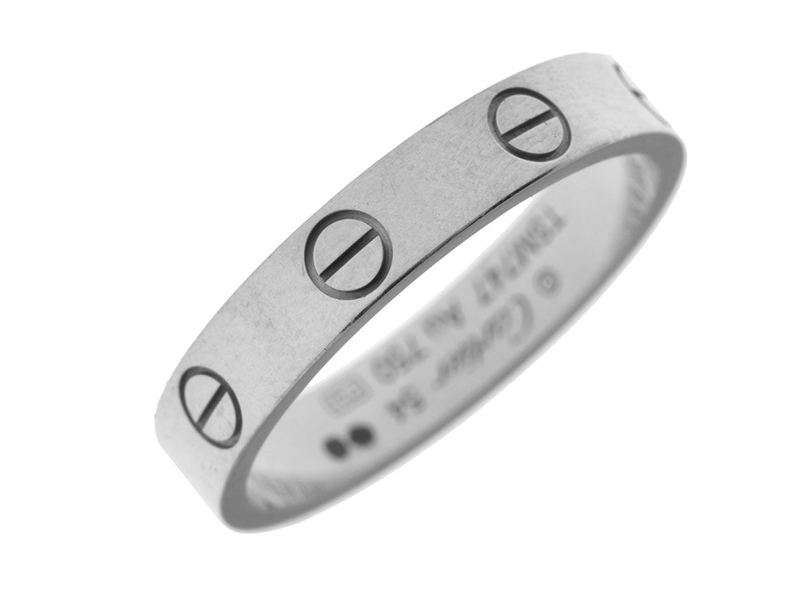 Cartier Ring Love 18kt Weißgold mit Box, Papiere und Reinigungsset