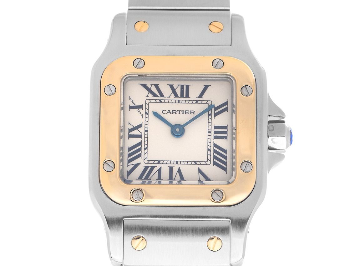Cartier Santos Galbee Lady PM kleines Modell Ref.1057930 Bj.1991 Full Set sehr gut Vintage 