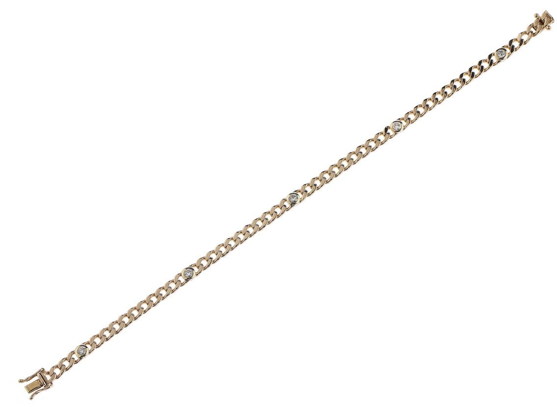 Armband 14kt Gelbgold 12,3g Diamanten 0,50ct 