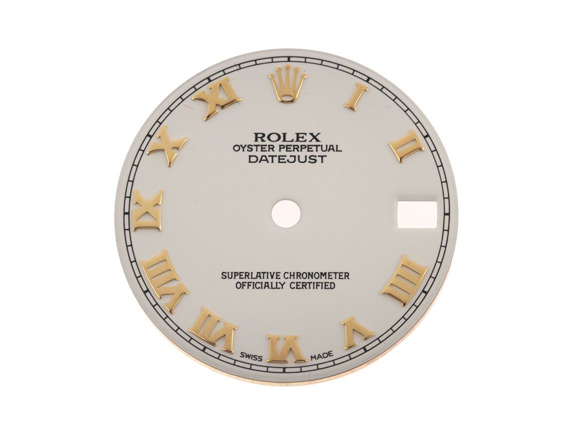Rolex Zubehör - Zifferblatt Datejust White Roman Dial 31mm Vintage Ref.178240