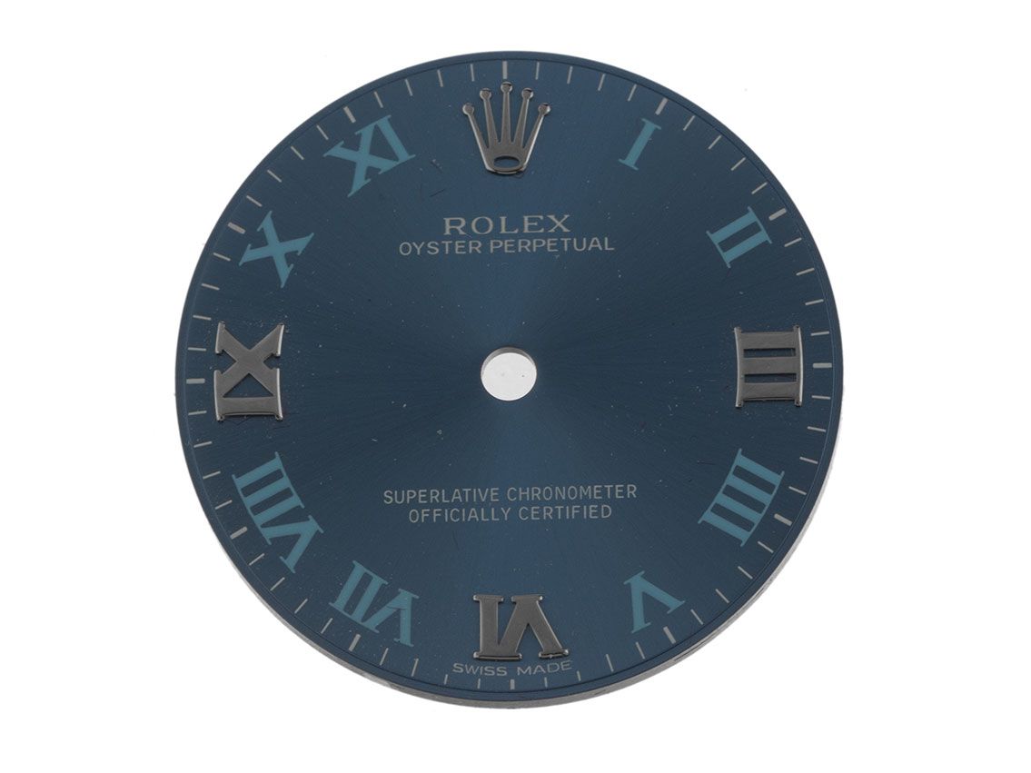 Rolex Zubehör - Zifferblatt Datejust Blue Roman Dial 31mm Vintage Ref.177200