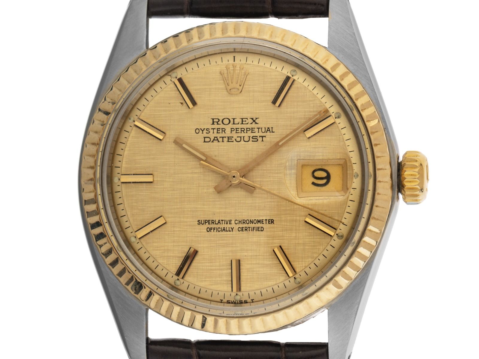 Rolex Datejust Ref.1601 Bj.1974 Box&Beschreibung original Vintage unpoliert