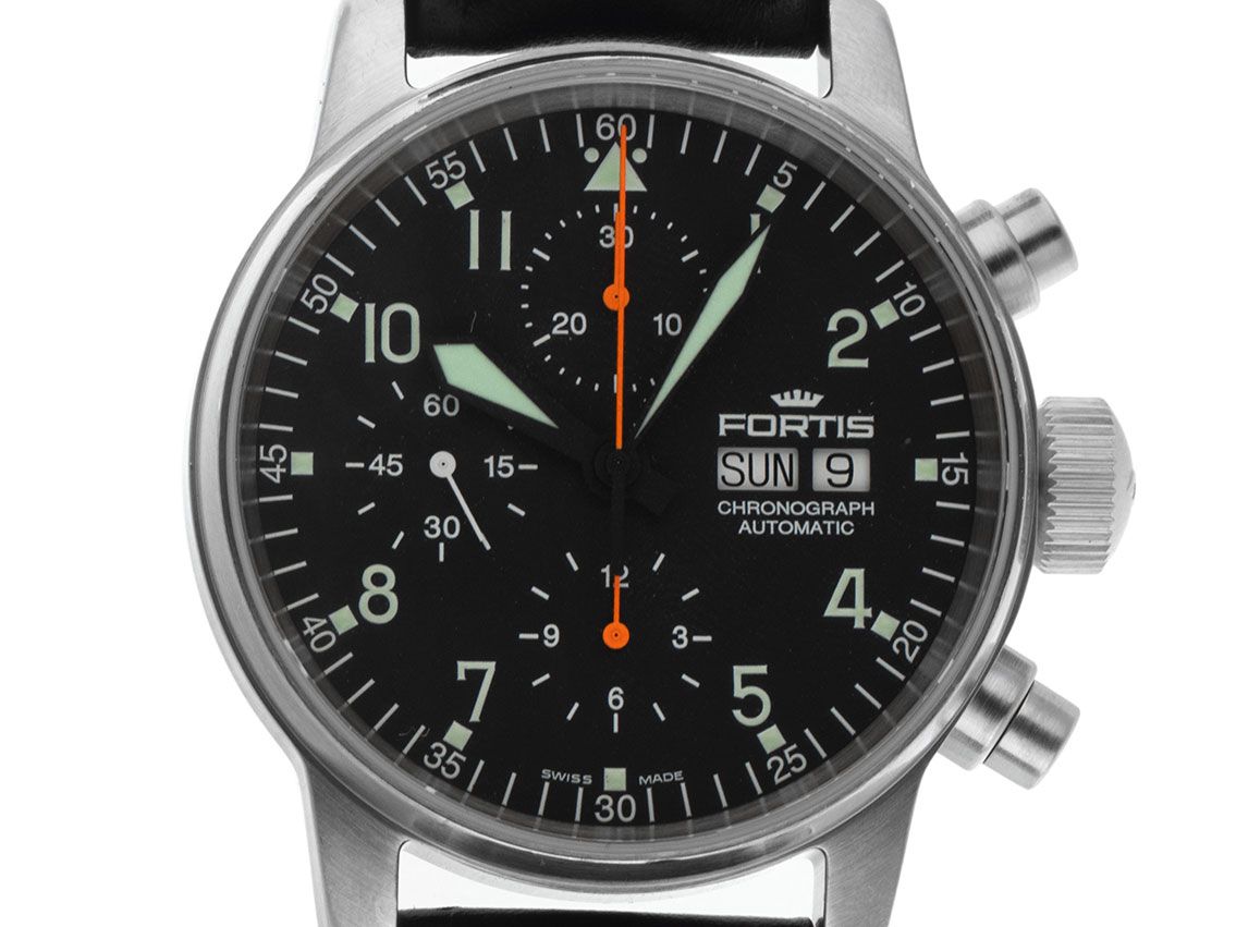 Fortis Flieger Chronograph Ref.597.11.141 Bj.2002 original Box sehr gut Vintage