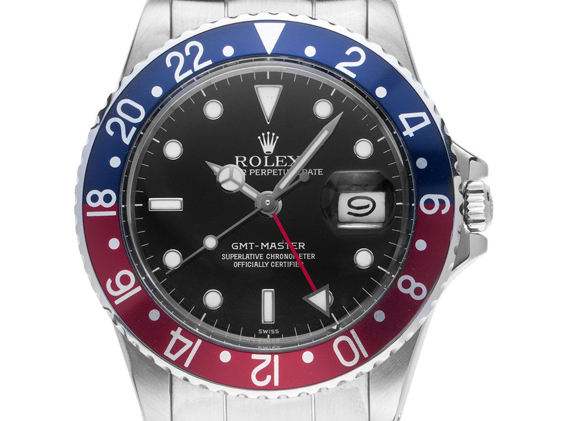 Rolex GMT Master Pepsi Fat Font open 6/9 Ref.1675 1982 Box&Beschreibung sehr gut Vintage