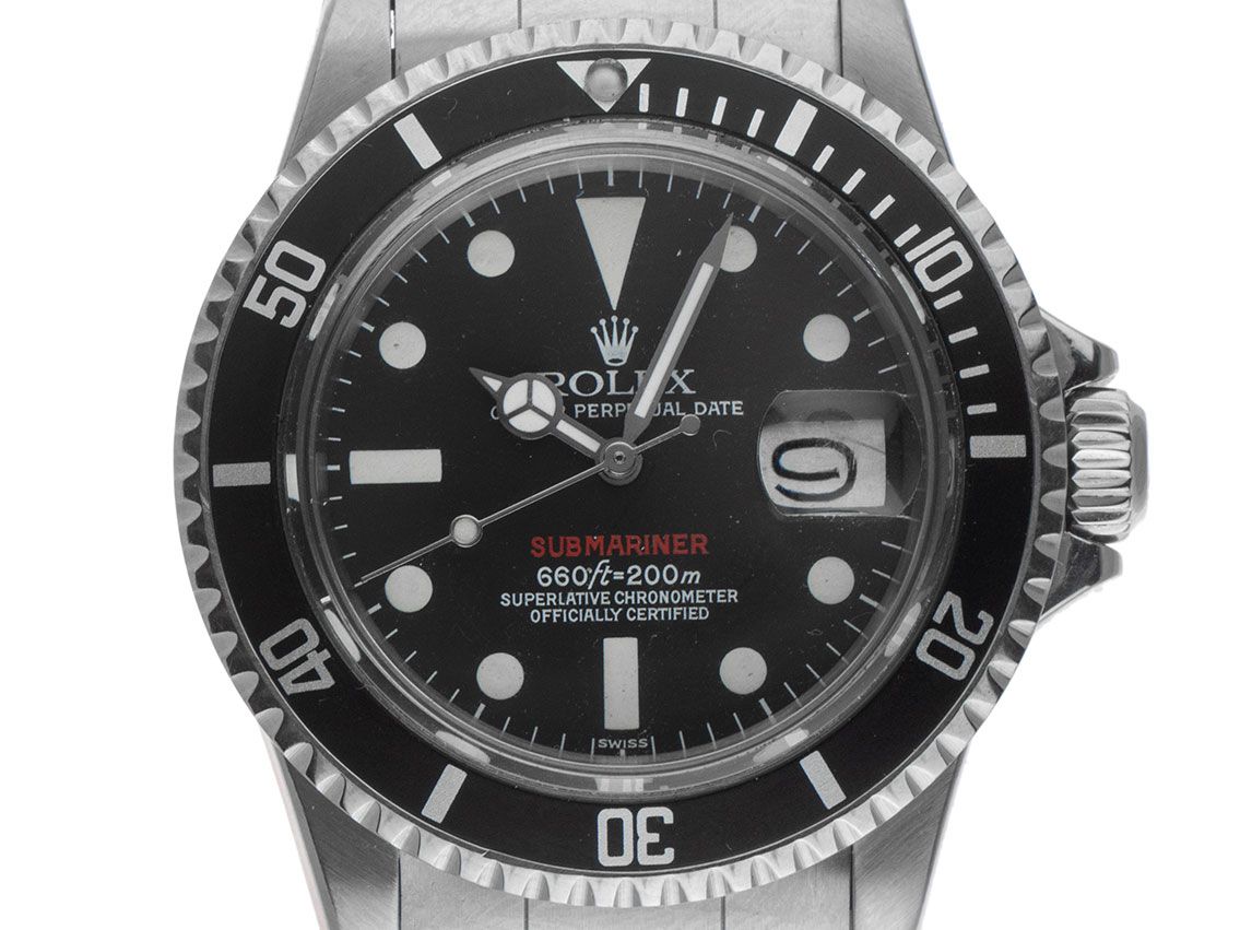 Rolex Submariner Date Red Service Dial Ref.1680 Bj.1972 Full Set original Vintage Unpoliert