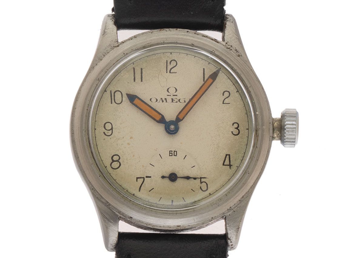Omega Military WW2 small second Ref.717 Bj.1939 original Box sehr gut Vintage