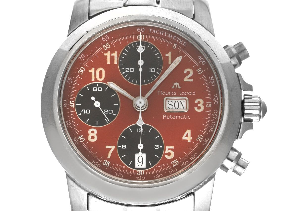Maurice Lacroix Automatic Chronograph Ref.39621 Bj.2000 Full Set Original Vintage Unpoliert