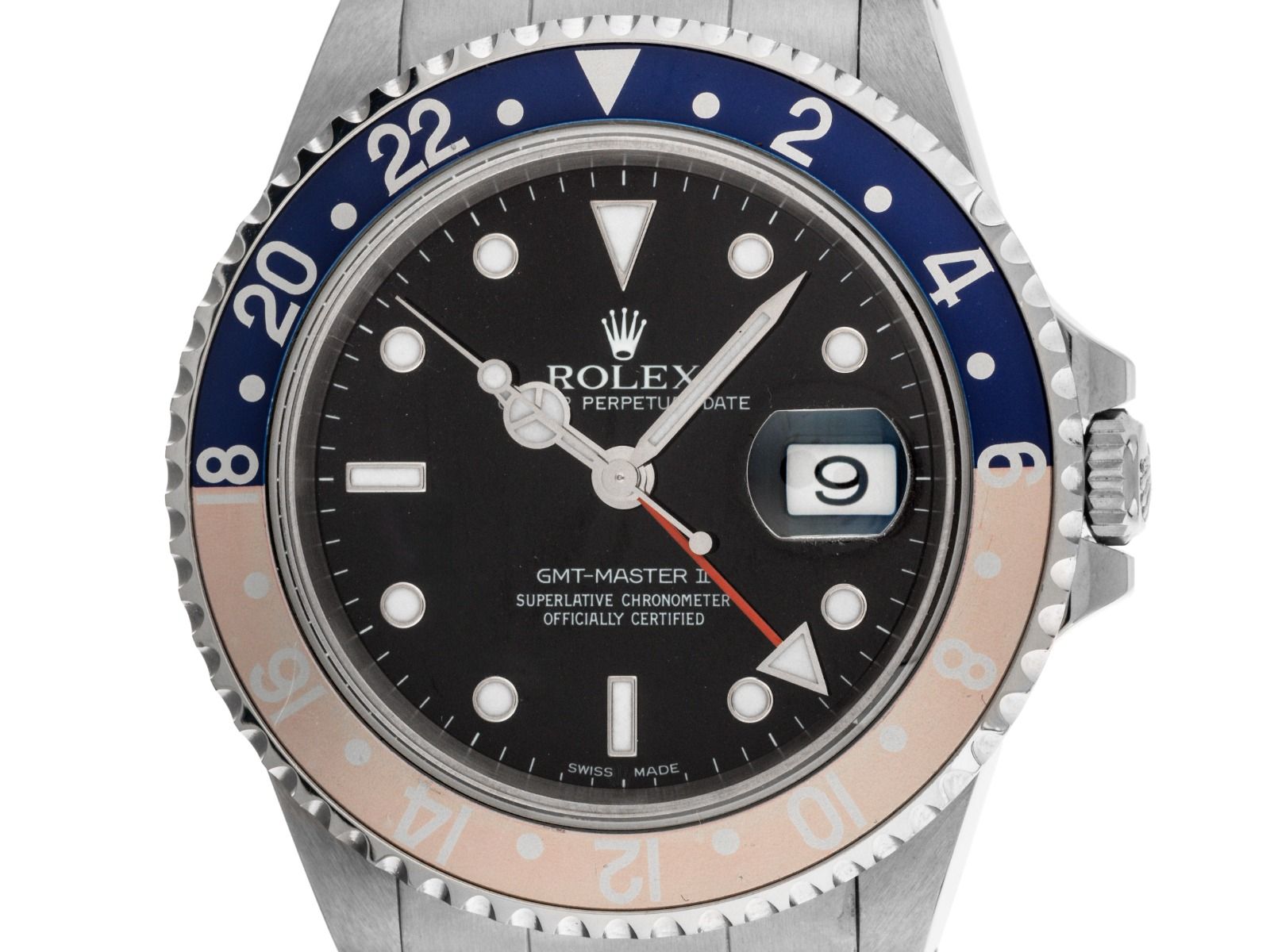 Rolex GMT Master II Pepsi Ref.16710 Bj.1998 Box&Beschreibung original Vintage Unpoliert