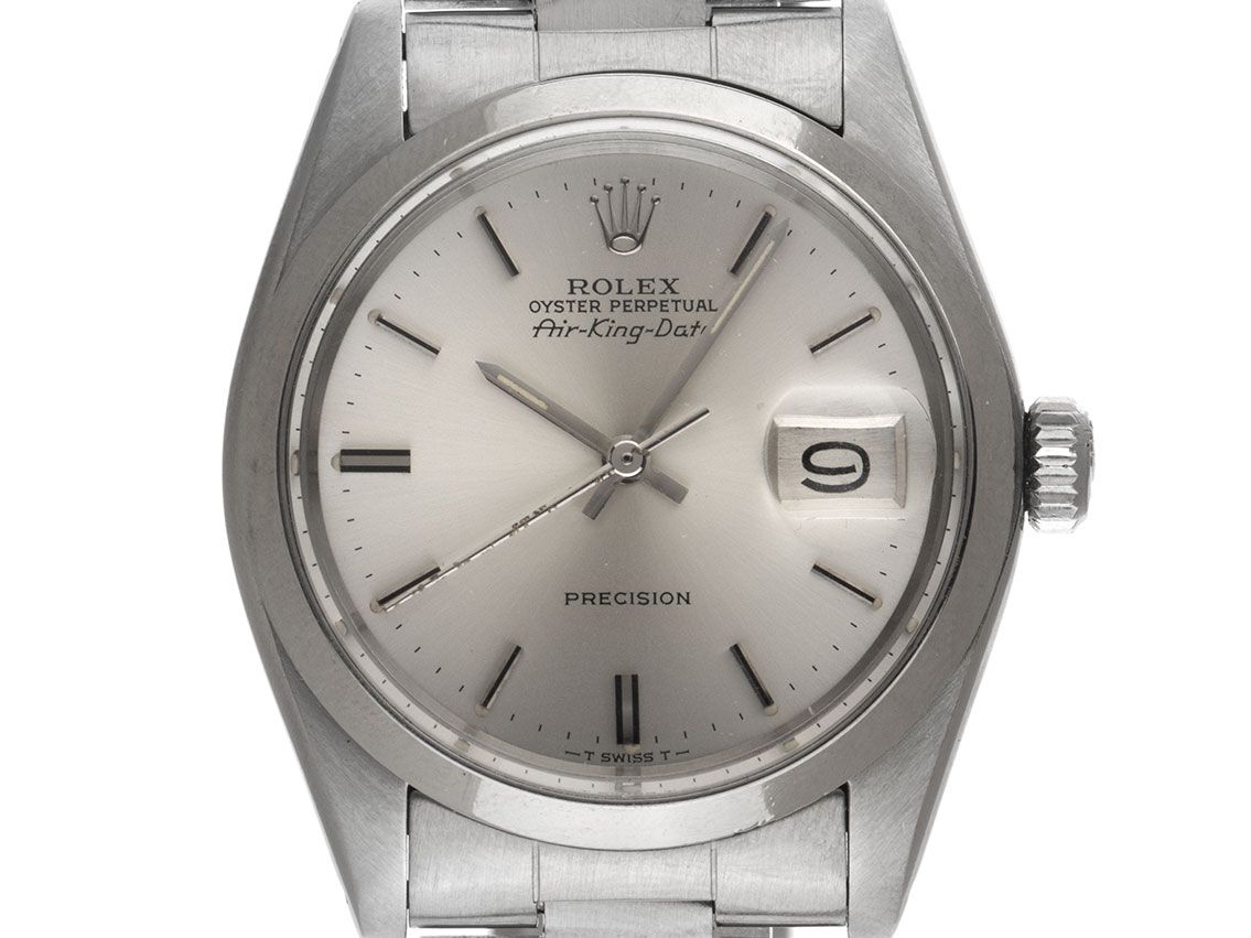 Rolex Oyster Perpetual Air King Date Precision Ref.5500 Bj.1978 Full Set Original Vintage Unpoliert