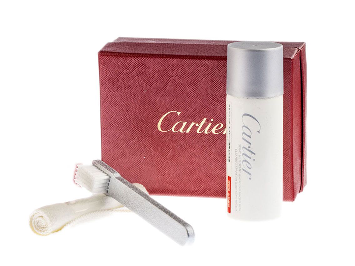 Cartier Zubehör Reinigungsset Reinigungsspray Mikrofasertuch Bürste