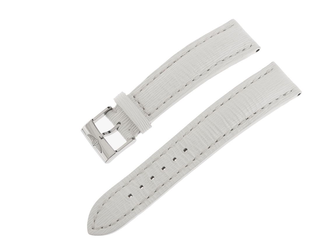 Breitling Zubehör Armband Leder Weiß mit Stiftschließe