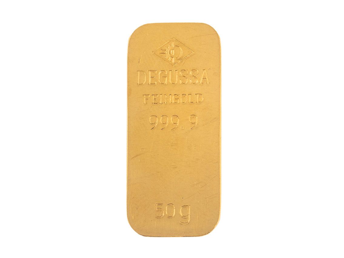 Degussa Goldbarren 999 Feingold 50g