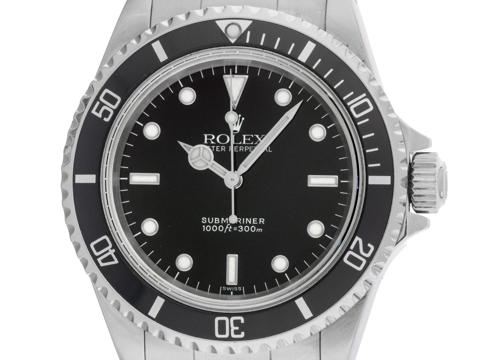 Rolex Submariner no Date Ref.14060 Bj.1997 Box&Beschreibung original Vintage Unpoliert 